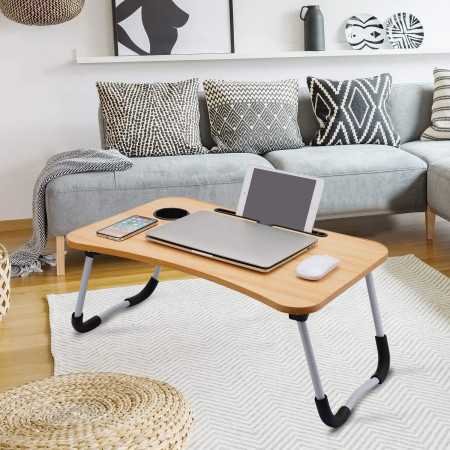AUNO Homes Table Laptop Study Bed Home Wooden Foldable Students Stand Office Computer Desk Folding Work Tables Laptops Portable