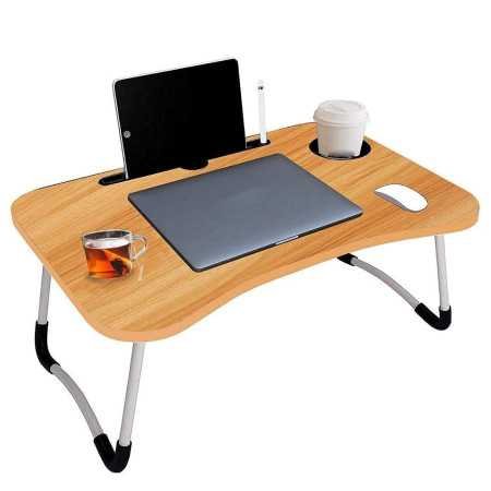 AUNO Homes Table Laptop Study Bed Home Wooden Foldable Students Stand Office Computer Desk Folding Work Tables Laptops Portable