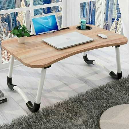 AUNO Homes Table Laptop Study Bed Home Wooden Foldable Students Stand Office Computer Desk Folding Work Tables Laptops Portable