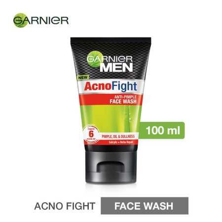 Garnier Men Turbo Bright Double Action Face Wash, Deep Cleansing Anti Pollution Face Wash with Charcoal and Vitamin C, Suitable