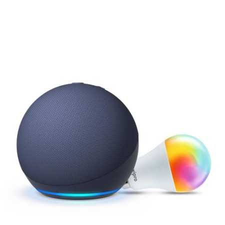 Amazon Echo Dot (5th Gen) | Smart speaker with Bigger sound, Motion Detection, Temperature Sensor, Alexa and Bluetooth| Blue