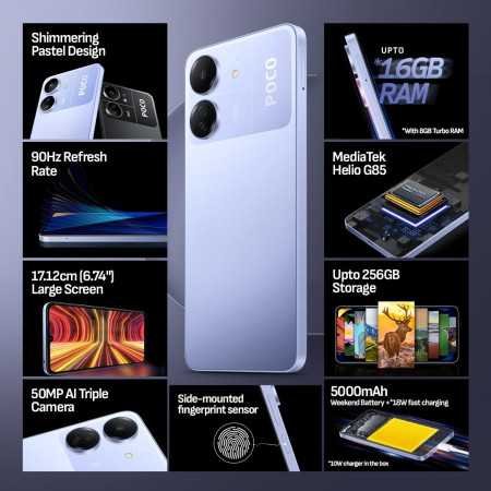 POCO C65 (Pastel Blue 4GB RAM 128GB Storage)