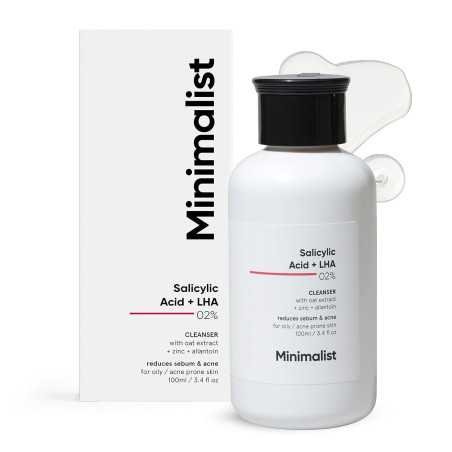 Minimalist 2% Salicylic Acid Face Wash For Oily Skin | Sulphate free, Anti Acne Face Cleanser With LHA & Zinc For Acne or