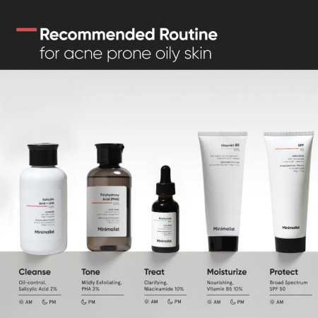 Minimalist 2% Salicylic Acid Face Wash For Oily Skin | Sulphate free, Anti Acne Face Cleanser With LHA & Zinc For Acne or