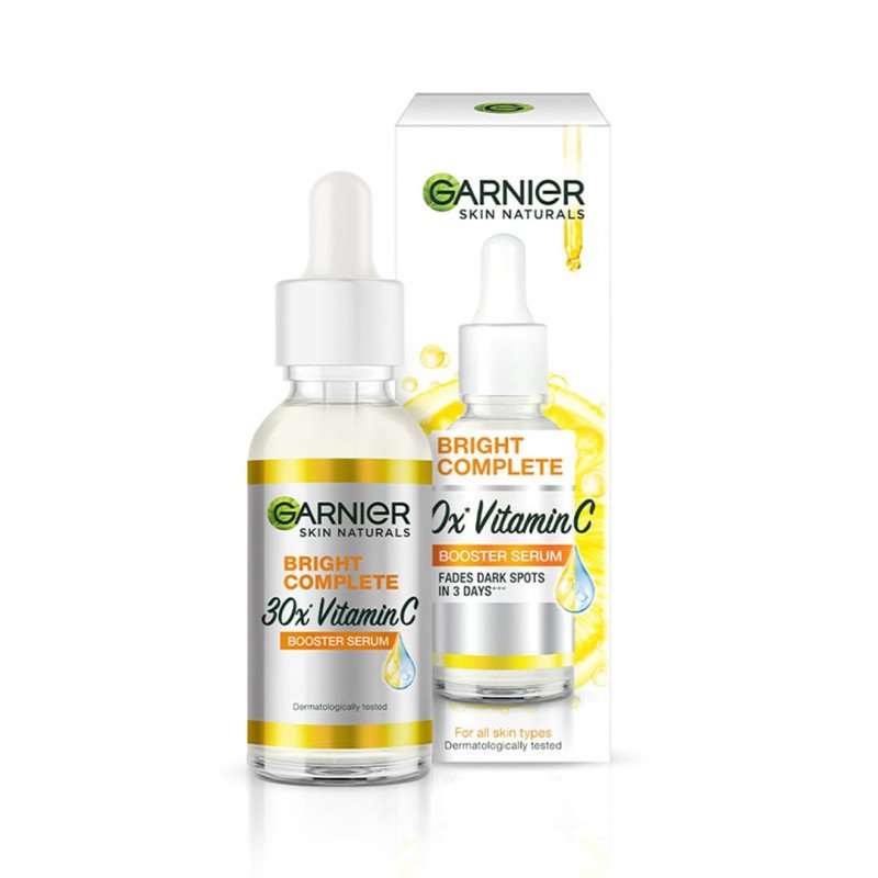 Garnier Skin Naturals, Bright Complete 30X Vitamin C Booster Face Serum, Increases Skin's Glow Instantly and Reduces Spots Garnier Skin Naturals, Bright Complete 30X Vitamin C Booster Face Serum, Increases Skin's Glow Instantly and Reduces Spots