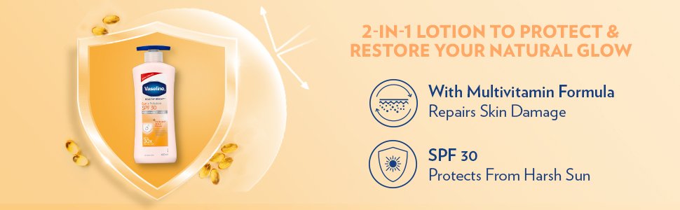 Vaseline Sun + Pollution Protection SPF 30 Body Lotion, 400 ml