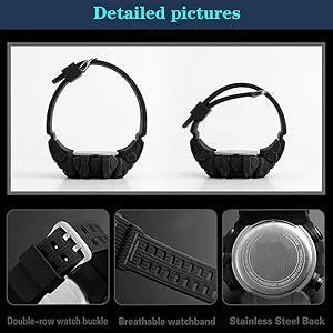 Digital Watch Shockproof Multi-Functional Automatic 5 Color Army Strap SPN-RECPP