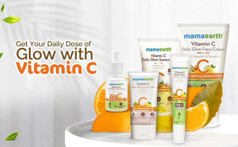 Mamaearth Vitamin C Daily Glow Face Serum for Men &amp; Women