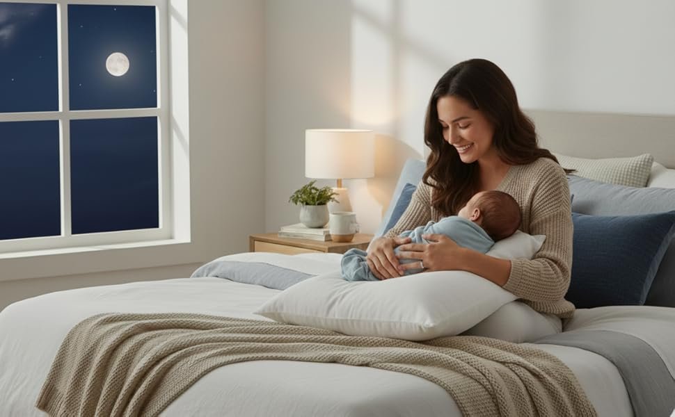 girl with the baby on the pillow