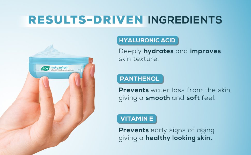 Hyaluronic Acid panthenol and vitamin e for healhy skin