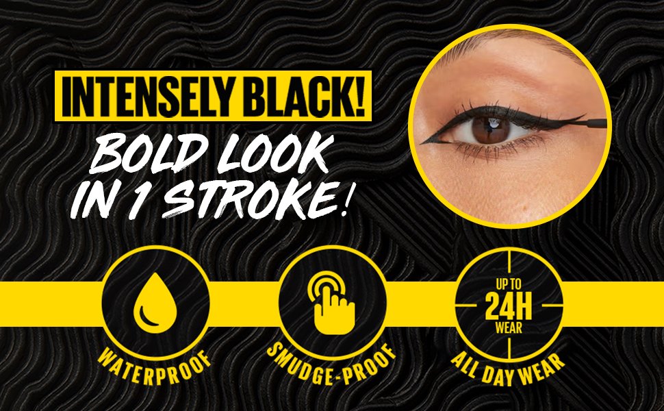 Black Liner,Black Pencil,Waterproof Liner,Maybelline Liner