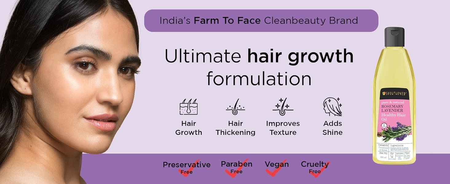 Soulflower Rosemary Lavender Har Oil SPN-FOR1