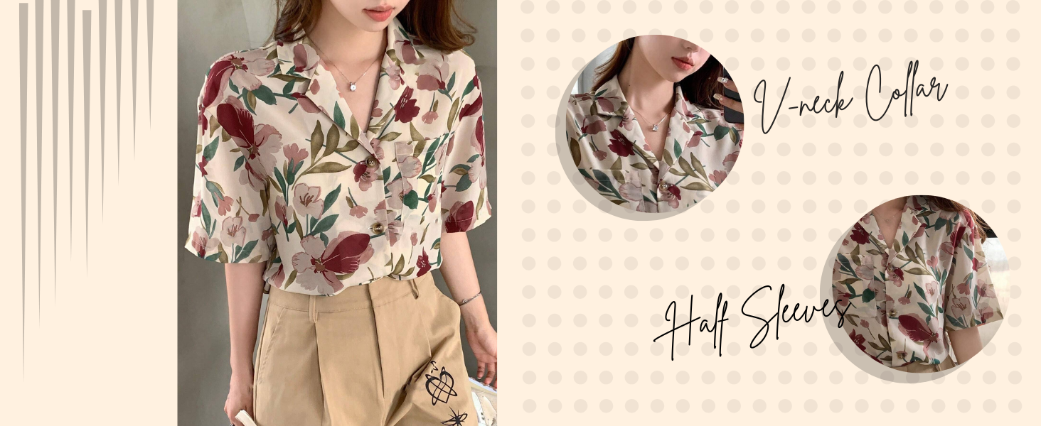 western dress for women half sleeve shirt latest design colors printed shirt office wear design