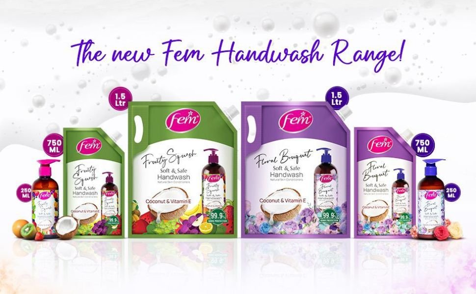 fem handwash, handwash refill, soft handwash, gentle handwash, hand wash, foamy handwash, fem, dabur