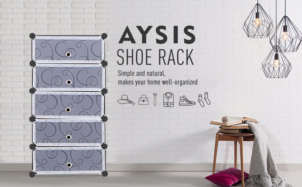 aysis plastic shoes rack for home