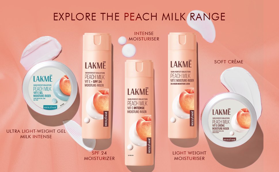 Lakme Peach Milk Moisturizer SPF 24 PA Sunscreen Lotion 120 ml