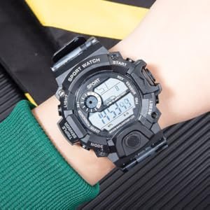 B099ZNZJMW- Shocknshop Digital Sports Multi Functional Black Dial Watch for Mens Boy SPN-FOR1