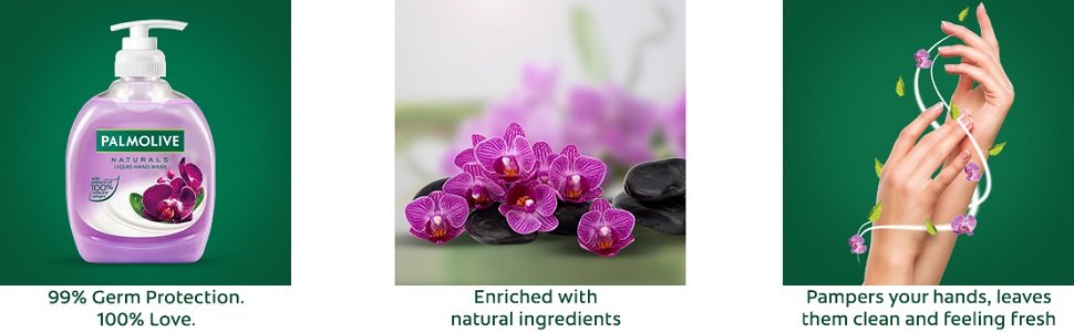 Palmolive Naturals Orchid & Milk Liquid Hand Wash, 250ml Dispenser Bottle