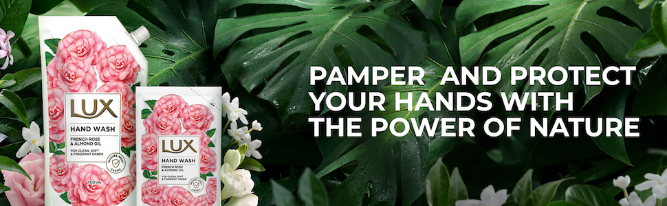 Lux Handwash With French Rose &amp; Almond Oil Refill Pouch, 185 ml