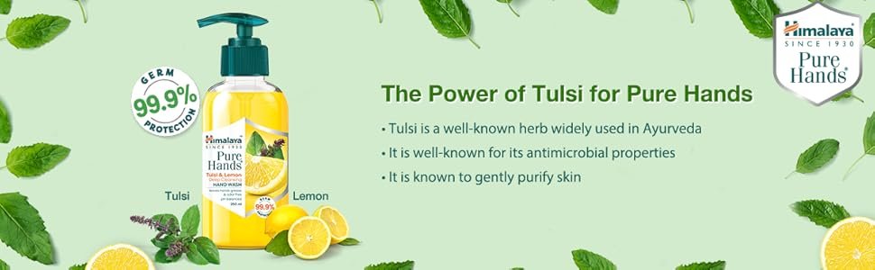 Lemon hand wash; tulsi hand wash; Himalaya hand wash