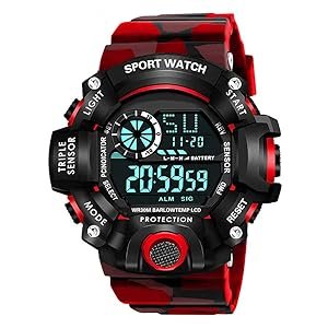 Digital Watch Shockproof Multi-Functional Automatic 5 Color Army Strap SPN-RECPP