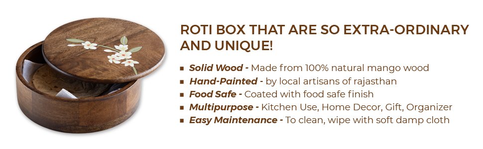 Bella Wooden Roti Box