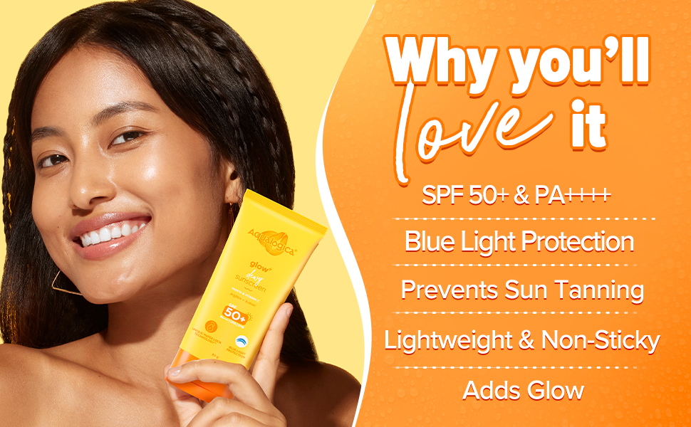 Aqualogica Glow+ Dewy Lightweight &amp; Hydrating Sunscreen