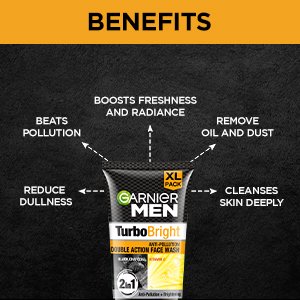 garnier men double action face wash