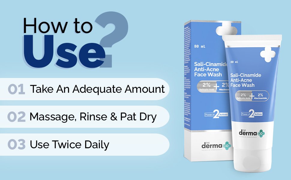 The Derma Co Sali-Cinamide Anti-Acne Face Wash with 2% Salicylic Acid