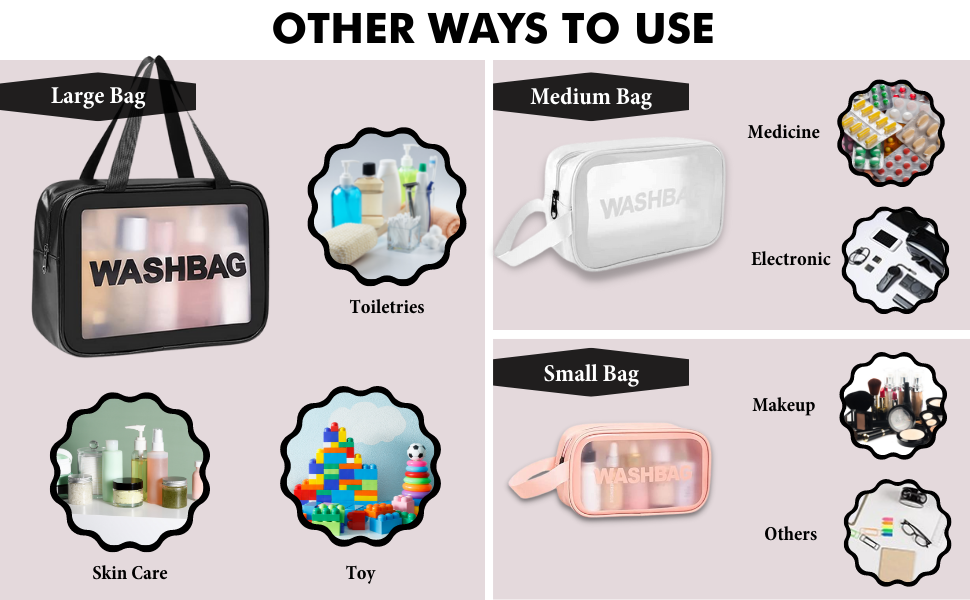 SPN-BFC Makeup Pouch Travel Toiletries Organizer Cosmetic Bags Case Carry Pouch for Women