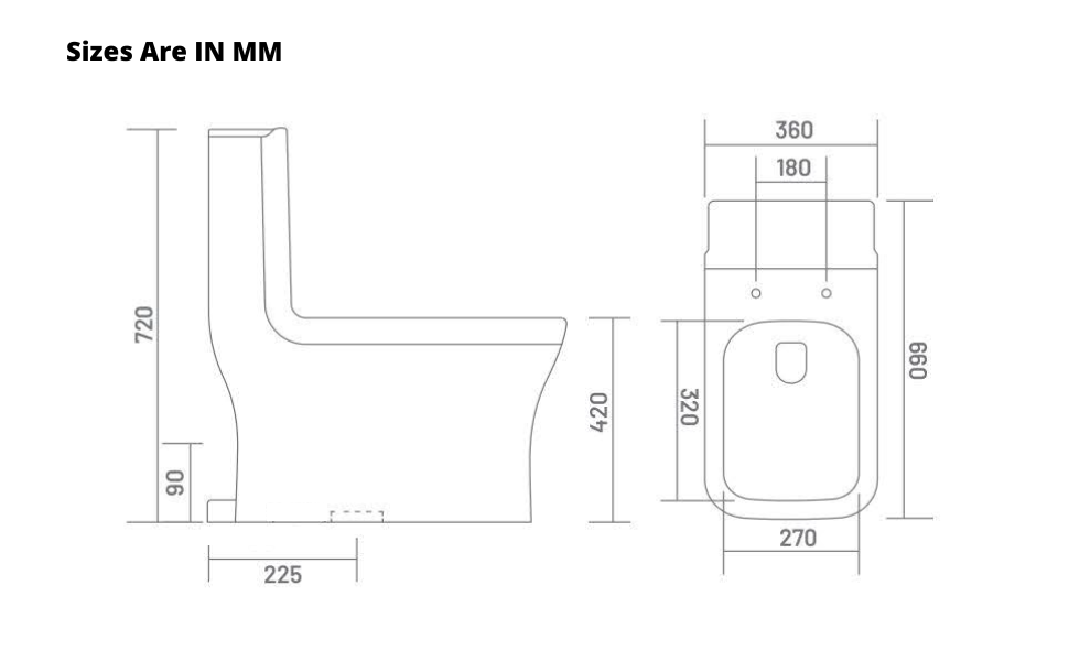 inart western toilet commode dimensions