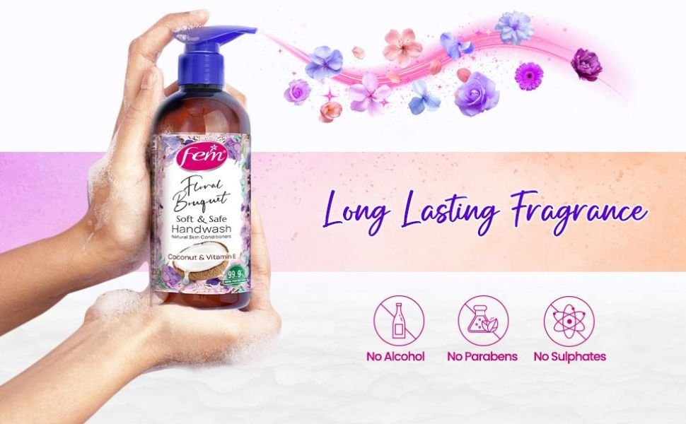 fem handwash, handwash refill, soft handwash, gentle handwash, hand wash, foamy handwash, fem, dabur