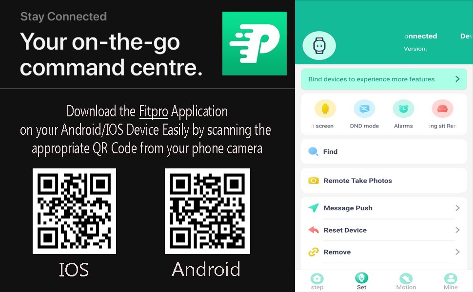 ID115 A+ Bluetooth Smart Fitness Band Watch for Men/Women with Heart Rate Activity Tracker/Color