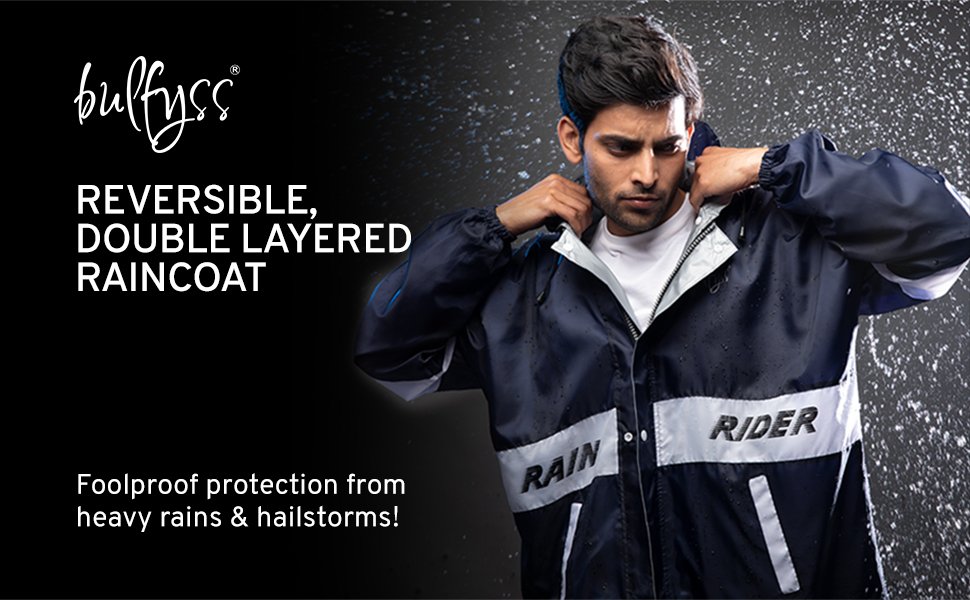 raincoat for men reversible double layered