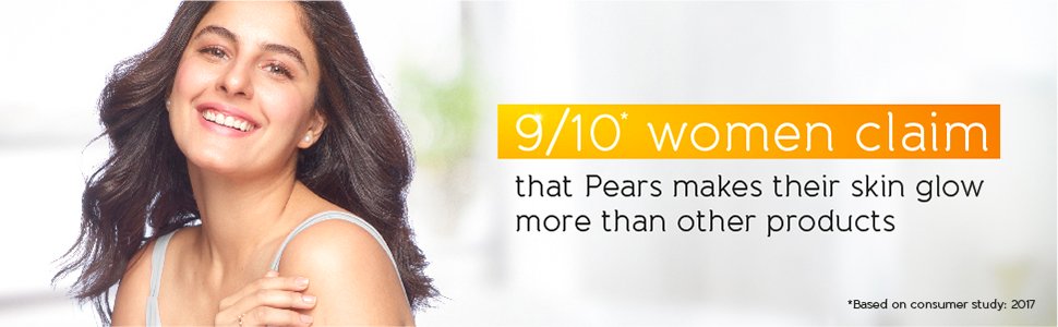 Pears Moisturising Bathing Bar Soap with Glycerine Pure & Gentle - For Golden Glow