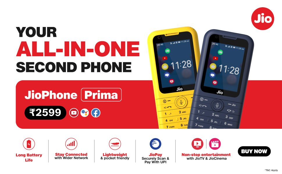 JioPhone Prima - Blue