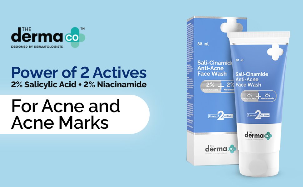 The Derma Co Sali-Cinamide Anti-Acne Face Wash with 2% Salicylic Acid