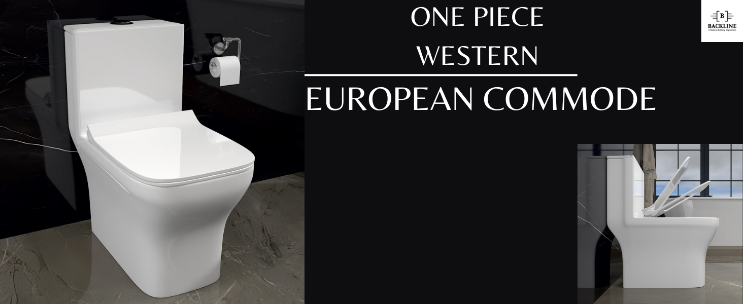 Commode for Toilet/Ceramic Western Commode/One Piece Commode with Soft Closing Toilet Seat